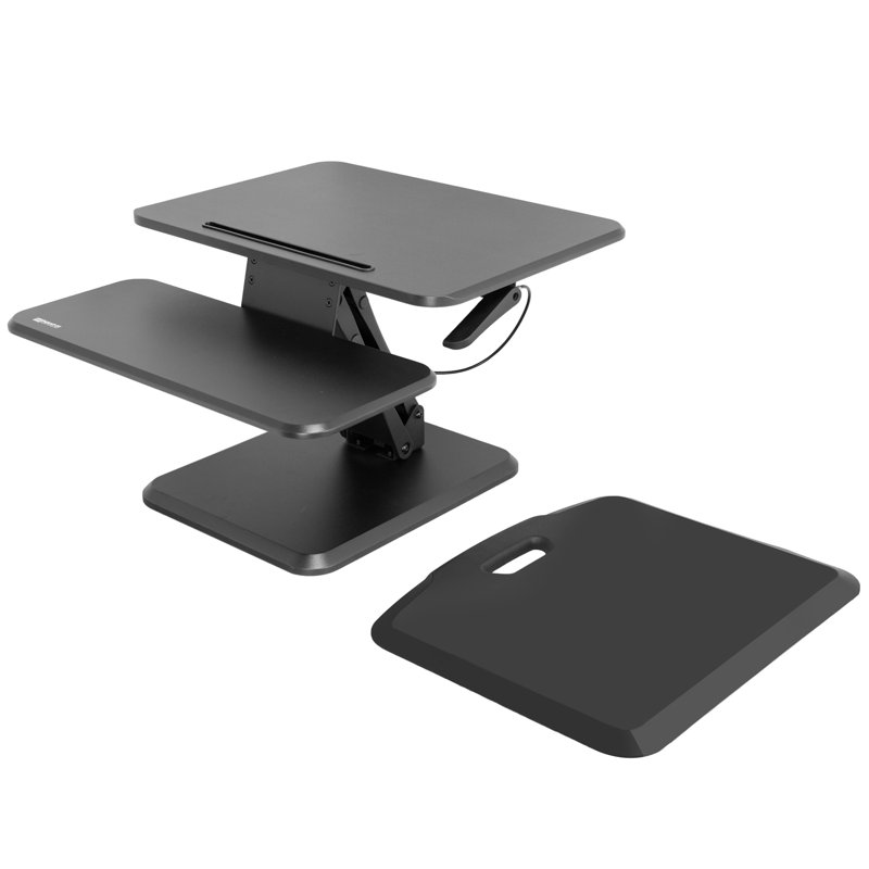 Mount-It! Active Essentials Ergonomic Office Bundle, Standing Desk Converter & Soft Anti-Fatigue Mat
