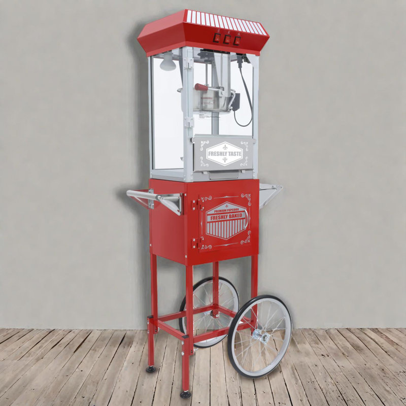 Movie Theatre-Style Popcorn Maker with Cart and 12-Ounce Kettle