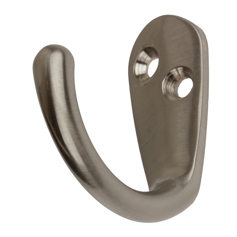 Wall Mounted Robe Hook, Satin Nickel