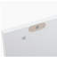 Ensemble de 2 tables de chevet murales en bois, blanc