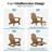 HDPE Foldable Adirondack Rocking Chairs with Retractable Ottoman-765122448