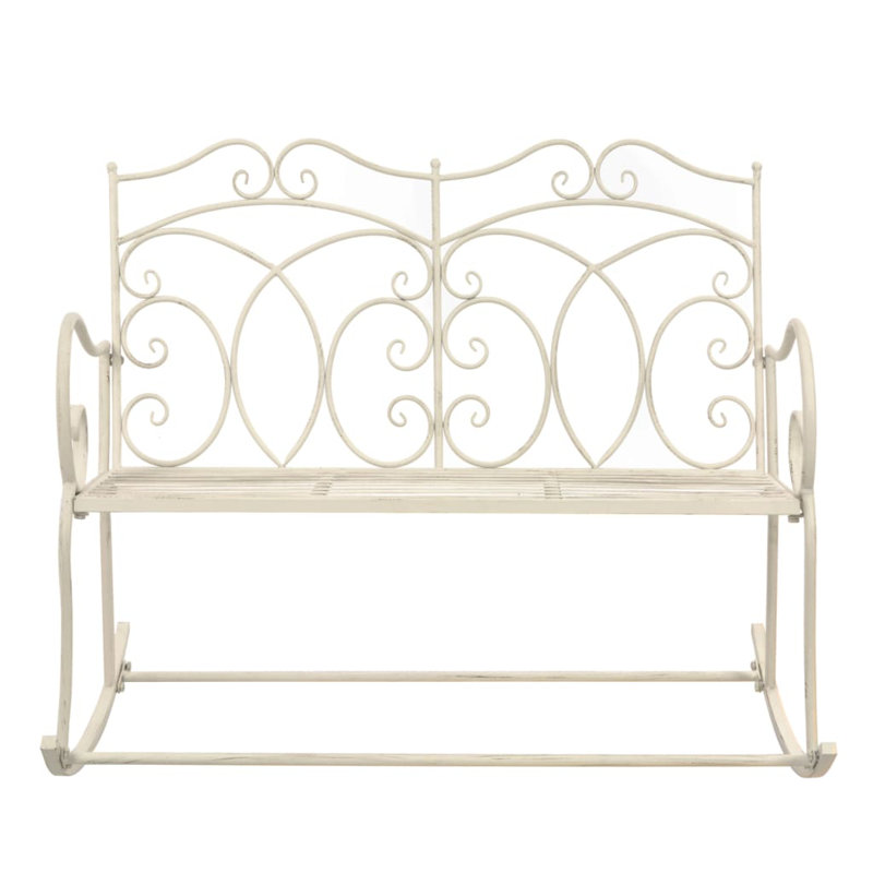Coova Metal Outdoor Bench, White
