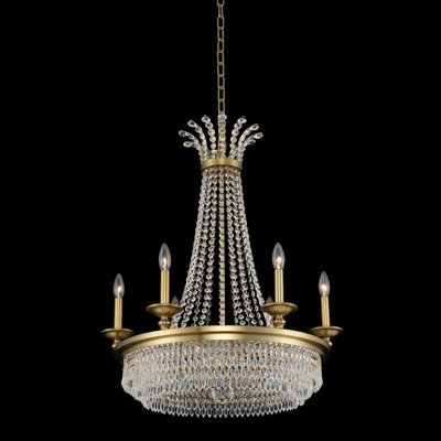Tavo 9 LT Winter Brass/Clear Chandelier Allegri