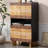 Modern Walnut Solid Wood Accent Cabinet