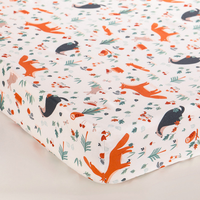 Drap-housse pour lit de bébé 100% coton