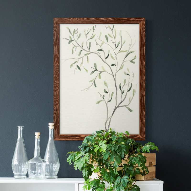 «Spindle Sprig I», peinture sur toile encadrée, Érable, H 38 po x l 28 po x P 1 po