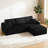 109“Boneless couch L-Shaped Sectional Sofa Upholstery Sofa Cloud Modular Couch with Chaise 2 - Piece No Assembly Required Black Corduroy Fabric Free Combination Cloud Sectional Couch with L-Shape Chaise Deep Seat Modular Sofa for Living Room Bedroom.-197222373-200758376