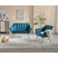 Priella Mid-Century Tufted Fabric Loveseat Sofa Upholstered Couch with Solid Wood Legs Compact Accent Chair for Living Room, Bedroom,Small Spaces-878228291-878228413