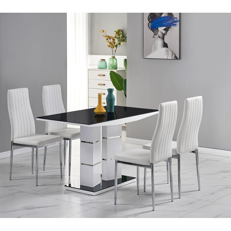 Shellman 4 - Person Dining Set, White