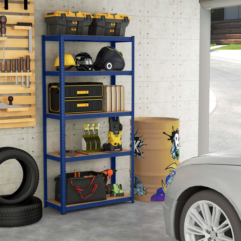 Étagère de garage réglable à 5 niveaux WFX Utility ™ avec charge maximale de 2000 lb pour l'entrepôt, Bleu