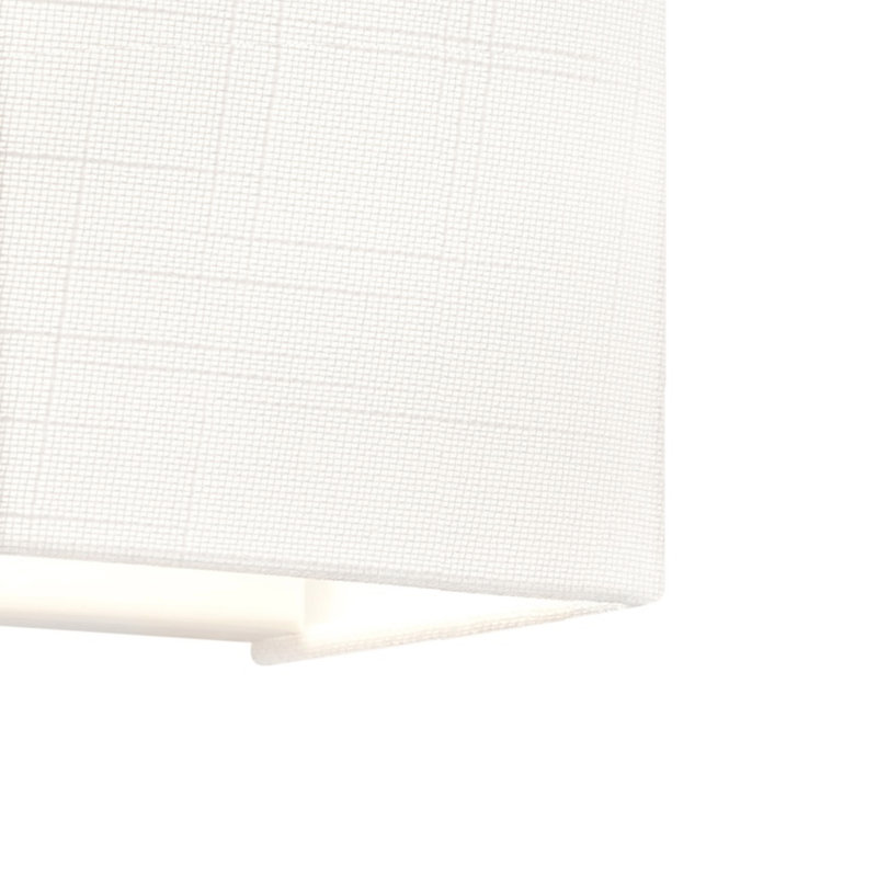 Textile - Marco LED ADA Cube Fabric Wall Sconce - White Linen, White Linen