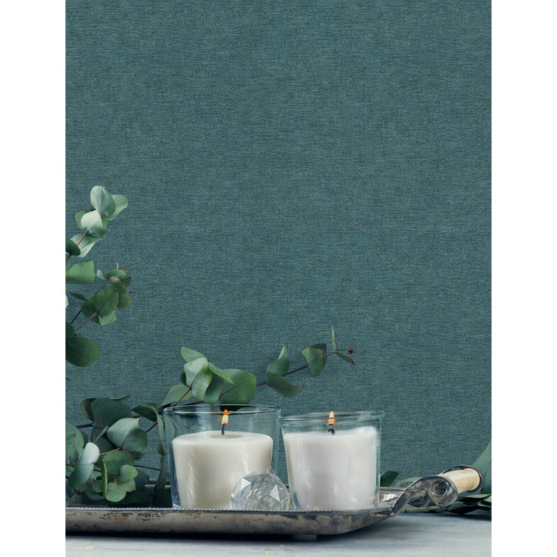 Papier peint délavé Tansy Teal, Bleu