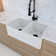 Neva 33.25'' L Farmhouse / Apron Double Bowl Ceramic Kitchen Sink
