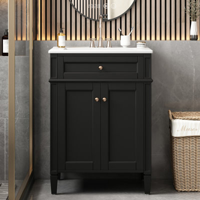 Meuble-lavabo 24 po avec comptoir en céramique