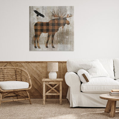 «Plaid Moose & Eagle», art mural par Susan Arnot
