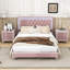 Ensemble de chambre à coucher 3 pièces Aljosha, lit plateforme tapissier grand et 2 tables de chevet avec 2 tiroirs-1590548739