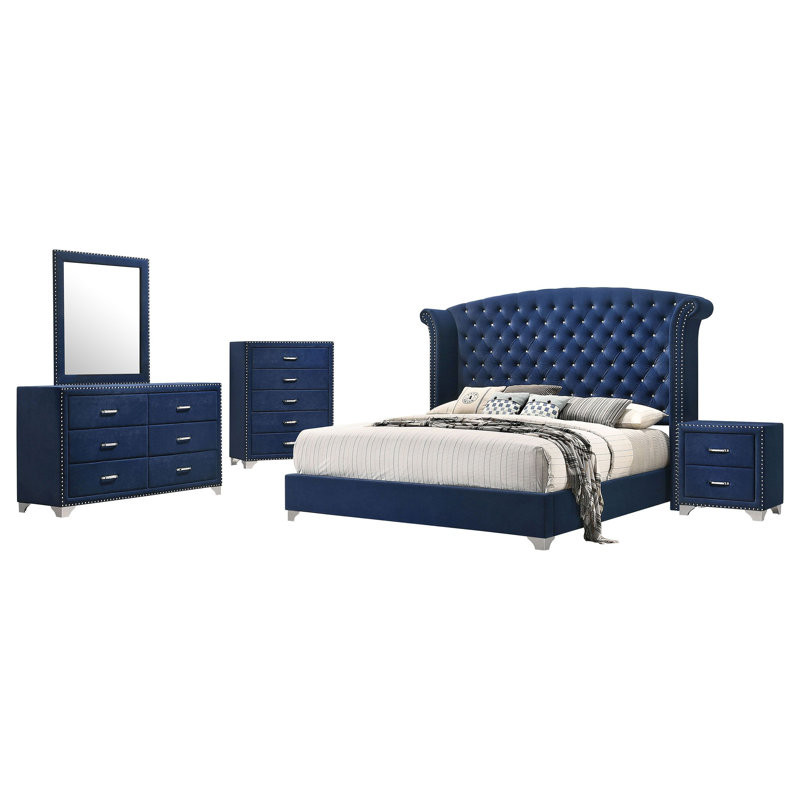 Rosedale 5-piece Queen Bedroom Set Pacific Blue, Queen, Pacific Blue