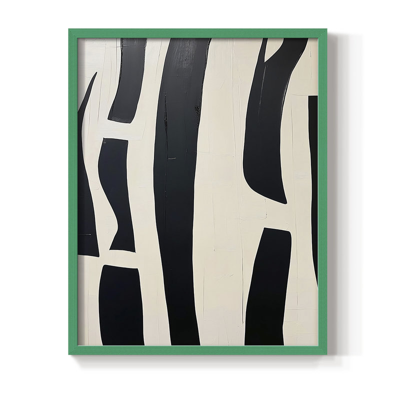 Série ABSTRACT DCXCI, reproduction encadrée - bois massif, Vert, H 11 po x l 9 po