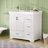 36'' Bathroom Vanities With Single Sink, Modern Under Mount Bathroom Sink Cabinet With 2 Closing Doors & 4 Drawers, 35.8''W X 19.7''D X 35.4''H.