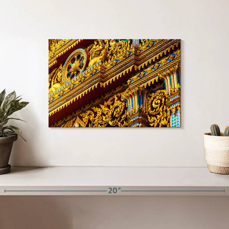 Ornement du temple thaïlandais, H 8 po x l 12 po