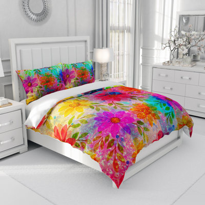 Polyester Floral Duvet Cover