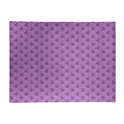 Tapis gris/mauve à zag zig