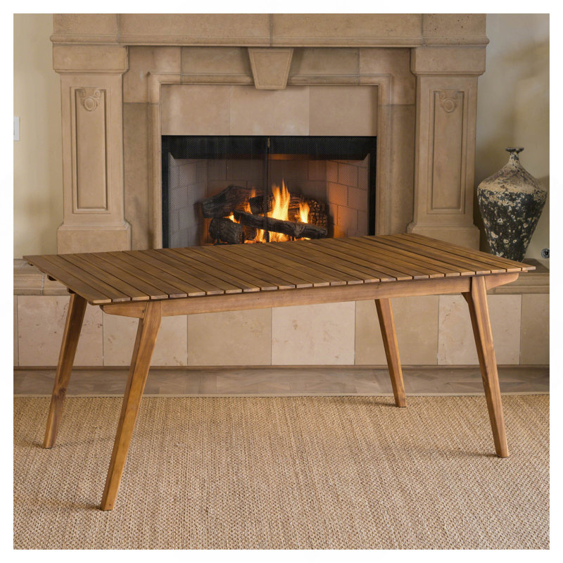 Outdoor 69" Solid Wood Dining Table