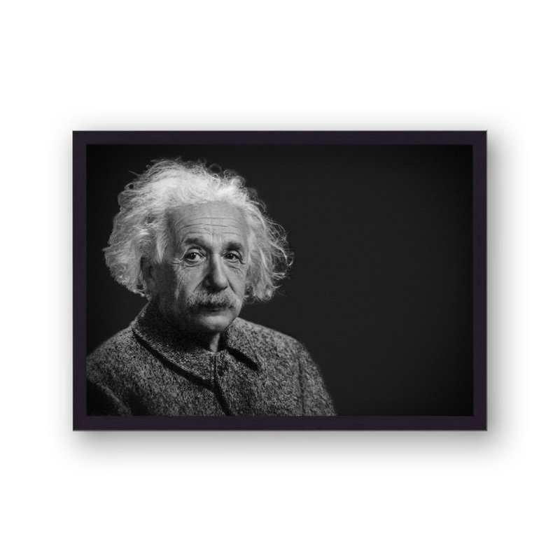 Black And White Portrait Of Albert Einstein by Vouvart - Single Picture Frame Memorabilia