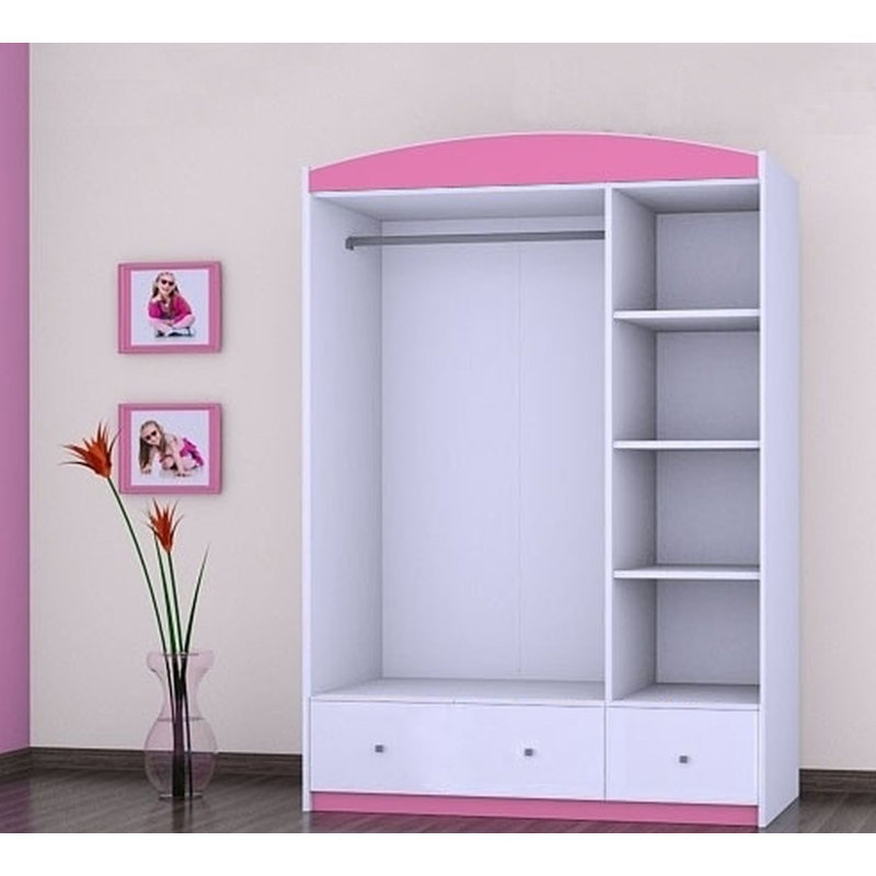 Nobles 3 Door Wardrobe, Pink