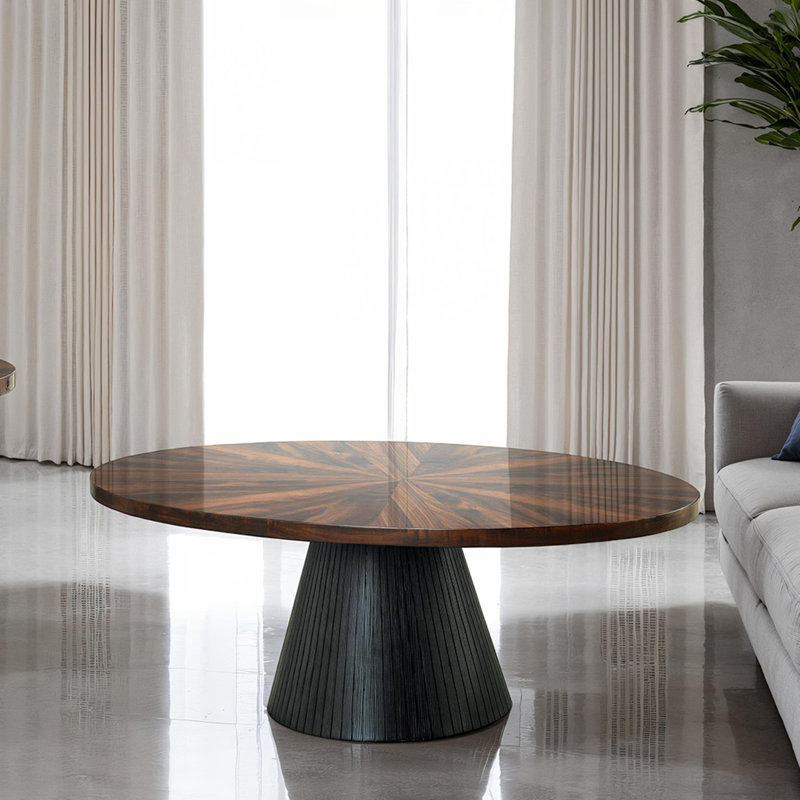 Table basse ovale de style contemporain