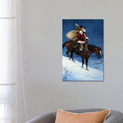 A Cowboy Christmas by Jack Sorenson - Wrapped Canvas Print