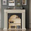 Foyer autoportant en bois massif beige-1582425153