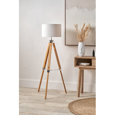 Jeanette 127.5cm Natural Tripod Floor Lamp