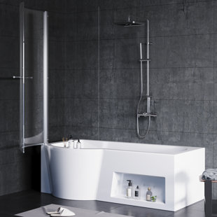 Baignoire de trempage autoportante en acrylique 67 po x l 27,56 po