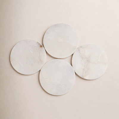 Marble Round 4 Piece Coaster Set