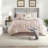 Elegant 7-piece Bedding Set, Polyester Blush, Contemporary Style For Home