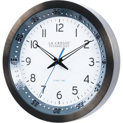 10" Atomic Analog Metal Wall Clock