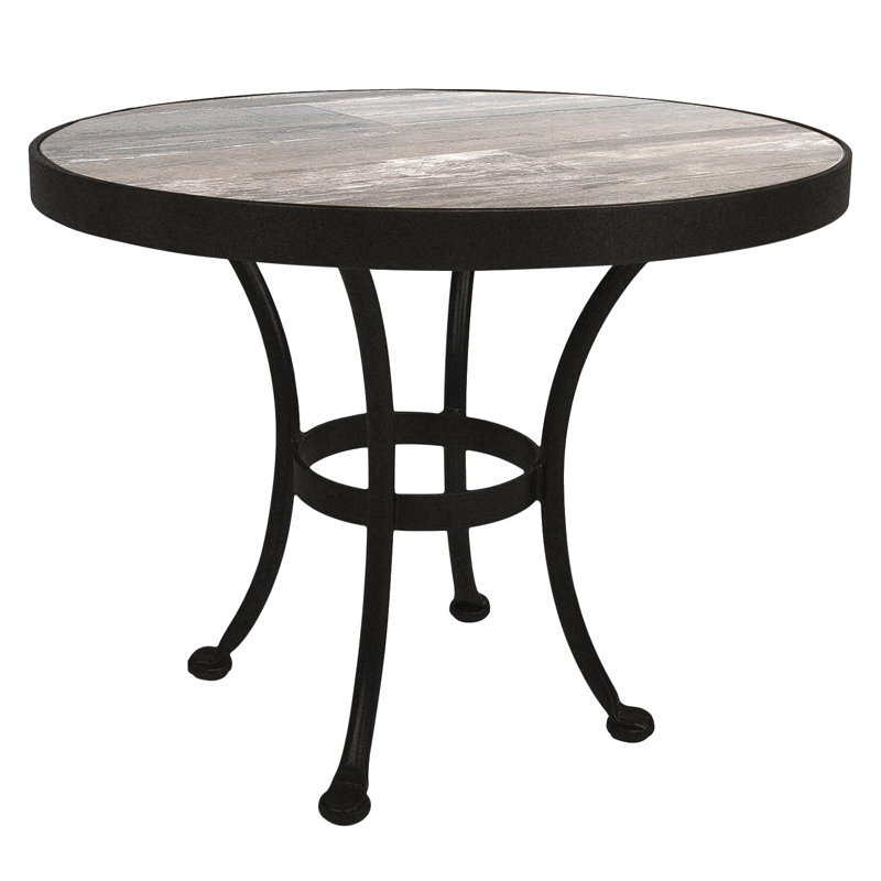 Tables Outdoor Round Side Table, Venice Beach, Carbon Black