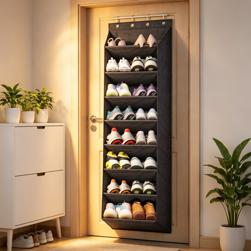 10 Pair Hanging Shoe Organiser