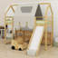 Structure de lit en mezzanine avec tente-930137518-930137517