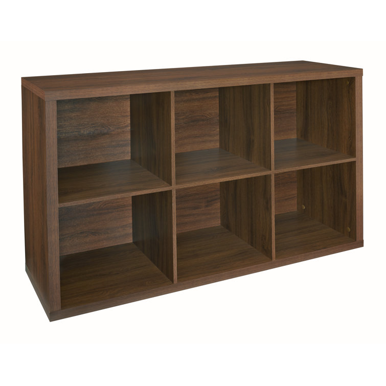 Decorative Storage 30'' H x 43.98'' W Cube Bookcase - Dark Chestnut