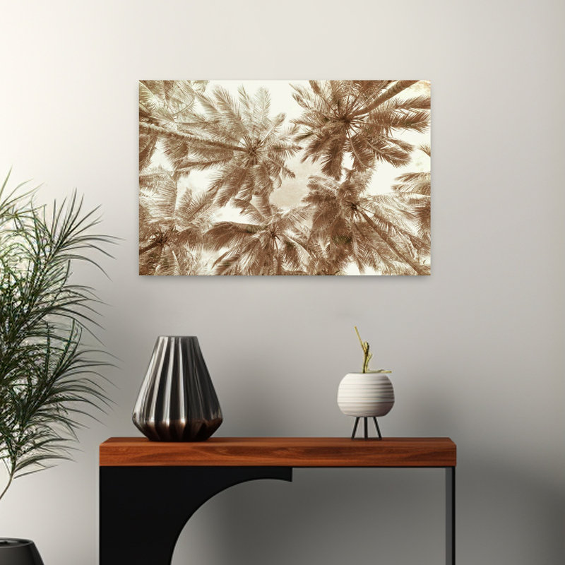 Palmier, silhouette tranquille, palmier abstrait, art côtier, H 16 po x l 24 po