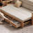 82.05" Beige Polyester Standard Sofabed cushion couch