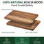 Très grande planche à découper en bois d'acacia 24 po x 18 po pour légumes
