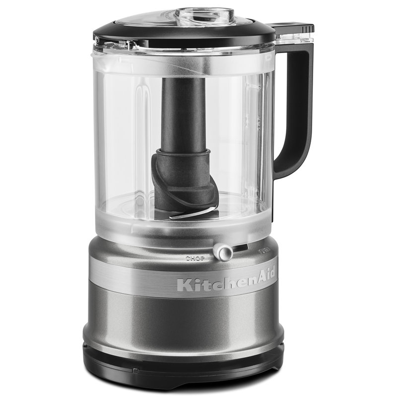 KitchenAid 5-Cup Food Chopper with Multi-Purpose Blade and Whisk Accessory, Contour Silver, Metal
