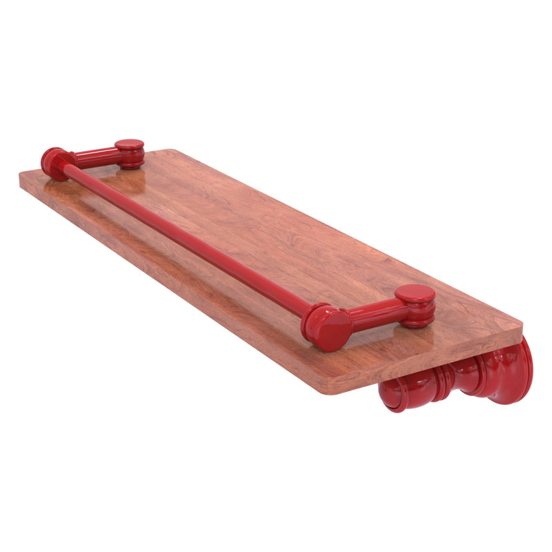 Tablette flottante Carolina, H 3,3 po x l 16 po x P 5,54 po, Rouge pompier