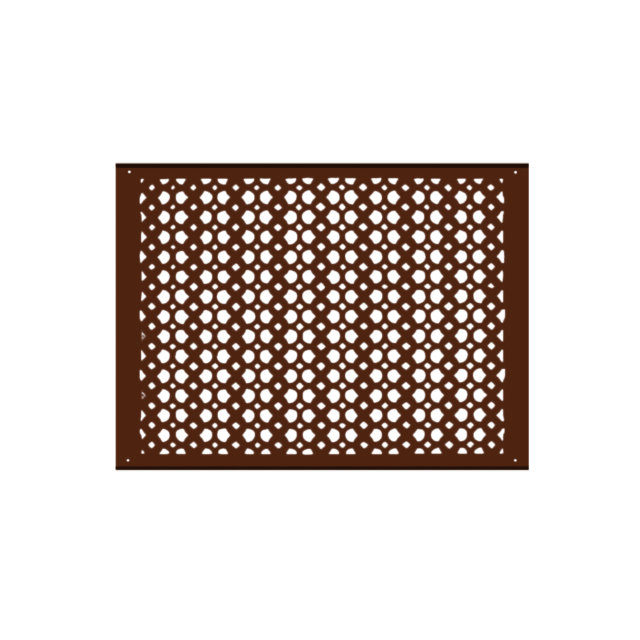Grille murale en fonte d'aluminium, Brun, 20" L x 14" W x 2.2" H