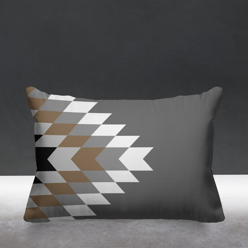 Coussin décoratif intérieur / extérieur Bimisi Southwestern, gris