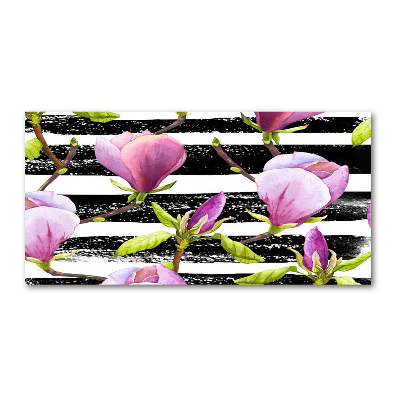 Magnolia Stripes - No Frame Print on Canvas
