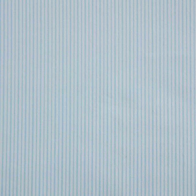 Martha Stewart Stripe Cotton Percale Blue Sheet Set, Twin Sheet Set with 1 Pillowcase, Blue Striped